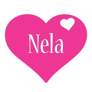 Nela love-heart logo