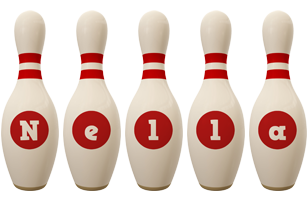 Nella bowling-pin logo