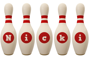 Nicki bowling-pin logo