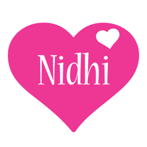 Nidhi love-heart logo