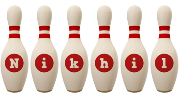 Nikhil bowling-pin logo