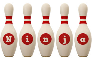 Ninja bowling-pin logo