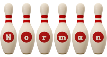 Norman bowling-pin logo