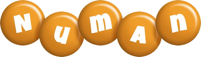 Numan candy-orange logo