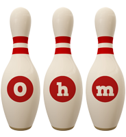 Ohm bowling-pin logo