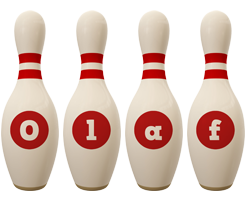 Olaf bowling-pin logo