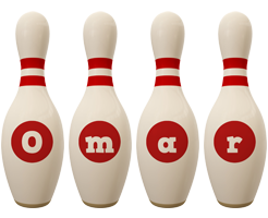 Omar bowling-pin logo
