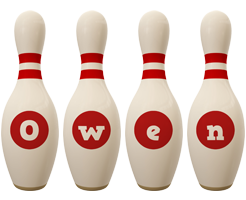 Owen bowling-pin logo