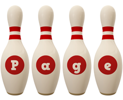 Page bowling-pin logo