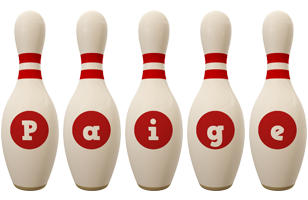 Paige bowling-pin logo