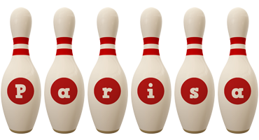 Parisa bowling-pin logo