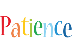 Patience birthday logo