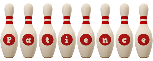 Patience bowling-pin logo