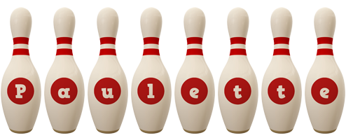 Paulette bowling-pin logo