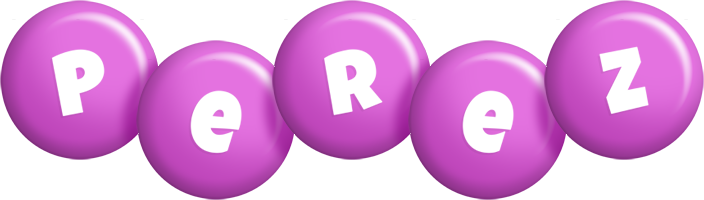 Perez candy-purple logo