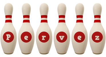 Pervez bowling-pin logo