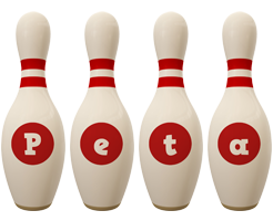 Peta bowling-pin logo