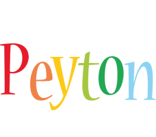 Peyton birthday logo