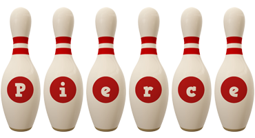 Pierce bowling-pin logo