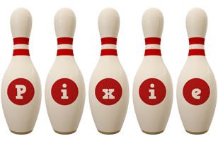 Pixie bowling-pin logo