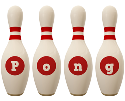 Pong bowling-pin logo