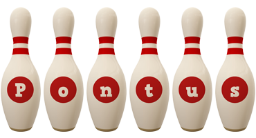 Pontus bowling-pin logo