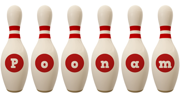 Poonam bowling-pin logo