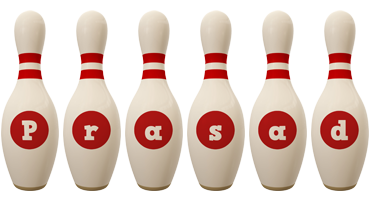 Prasad bowling-pin logo