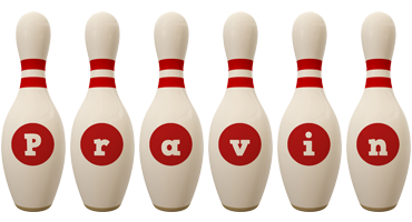 Pravin bowling-pin logo