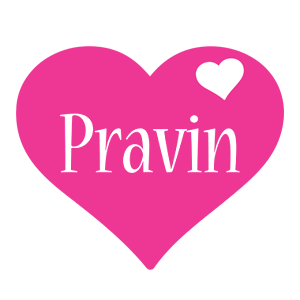Pravin love-heart logo