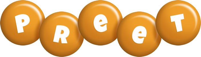 Preet candy-orange logo