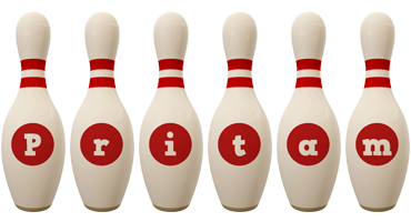 Pritam bowling-pin logo