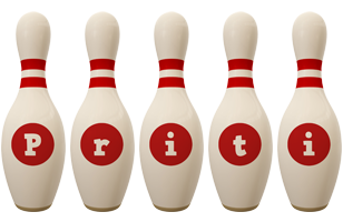 Priti bowling-pin logo