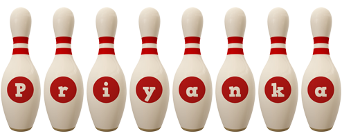 Priyanka bowling-pin logo