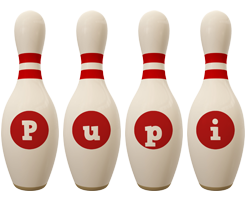 Pupi bowling-pin logo