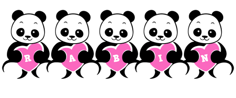 Rabin love-panda logo