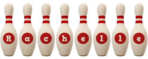 Rachelle bowling-pin logo