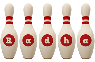 Radha bowling-pin logo