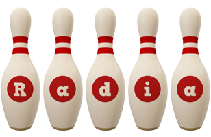 Radia bowling-pin logo