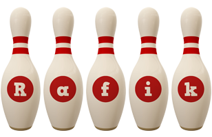 Rafik bowling-pin logo