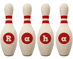 Raha bowling-pin logo