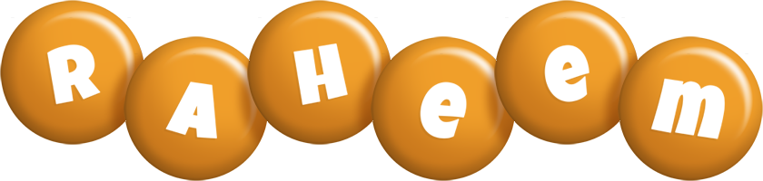 Raheem candy-orange logo