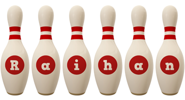 Raihan bowling-pin logo