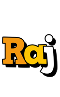 Raj cartoon logo
