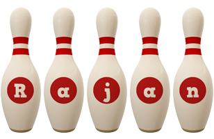 Rajan bowling-pin logo