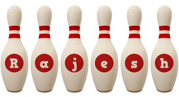 Rajesh bowling-pin logo