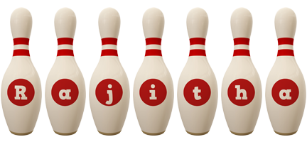 Rajitha bowling-pin logo