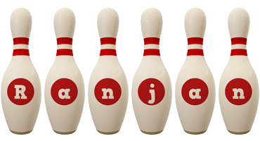 Ranjan bowling-pin logo