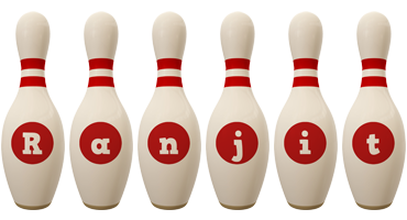 Ranjit bowling-pin logo