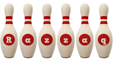 Razzaq bowling-pin logo